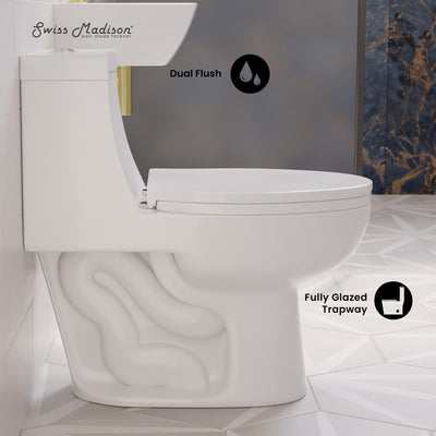 Avallon One-Piece Elongated Dual Flush-Toilet 1.1/1.6 gpf