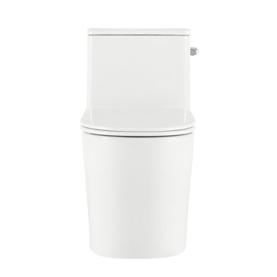 Liberte One-Piece 12" Rough-in 1.28 GPF Right-Hand Flush Elongated ADA Toilet in Glossy White