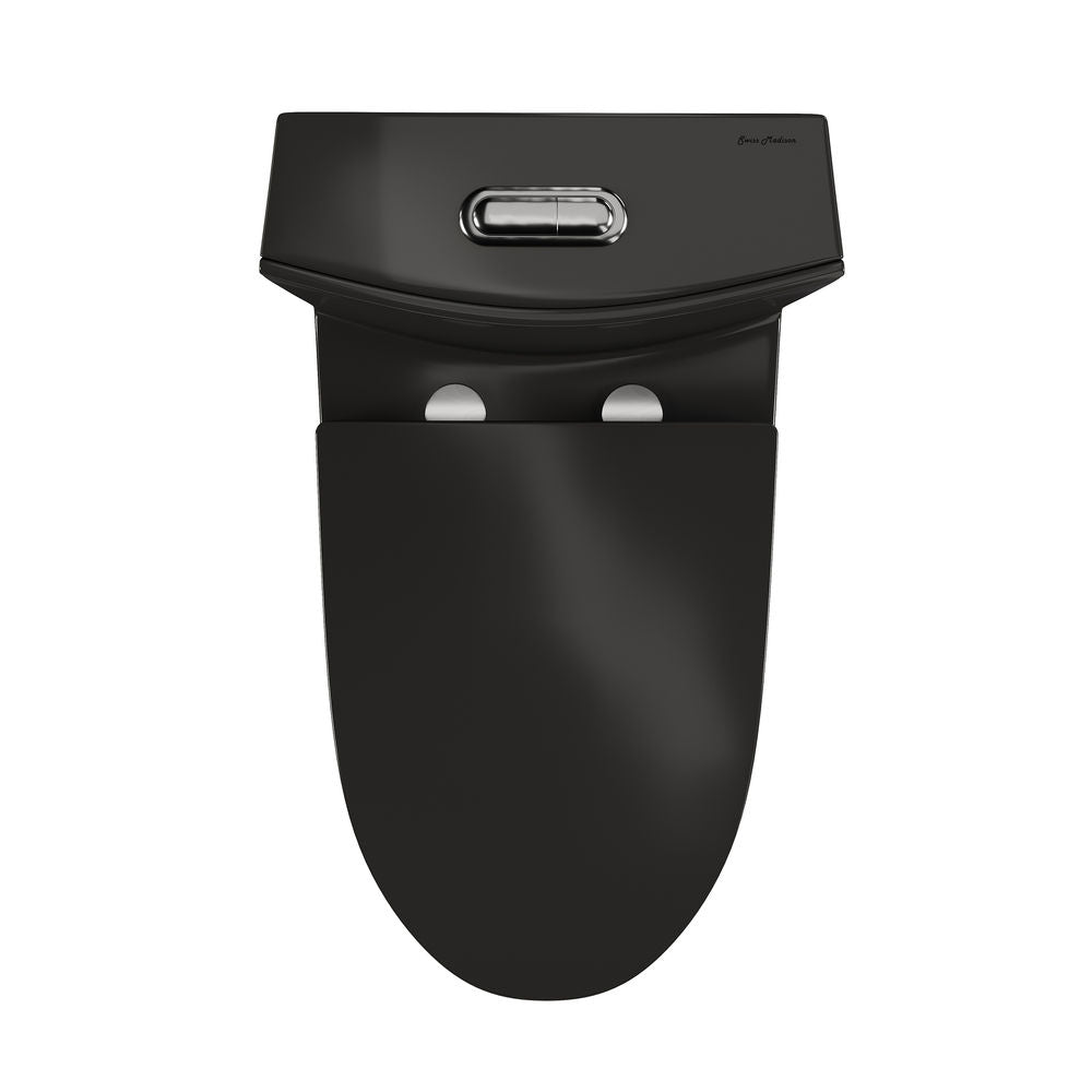 St. Tropez One Piece Elongated Toilet Vortex™ Flush in Glossy Black 1.1/1.6 gpf