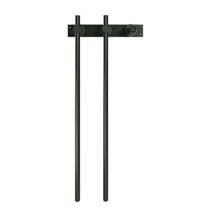 Monaco 2-Bar Electric Towel Warmer with Timer in Matte Black