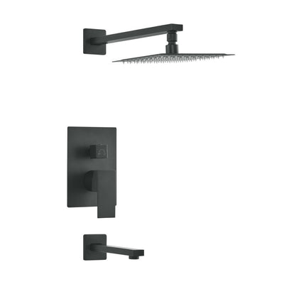 Concorde Single-Handle 1-Spray Tub and Shower Faucet in Matte Black (Valve Included)