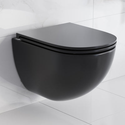 St. Tropez Wall-Hung Toilet Bowl Only in Matte Black