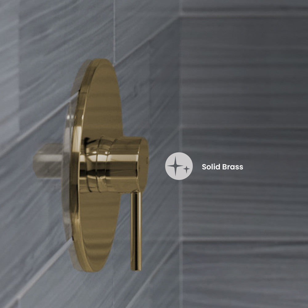 Ivy Single-Handle 1 Spray 8" Wall Mounted Fixed Shower Head in Brushed Gold (Valve Included)