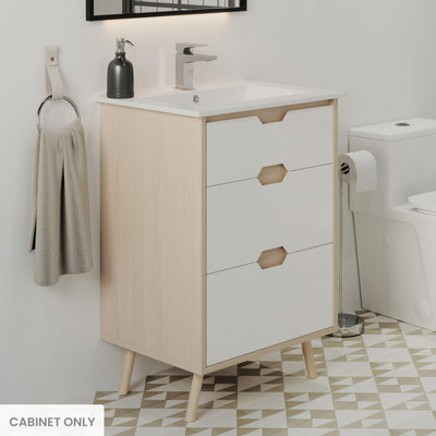 Brusque 24 Bathroom Vanity in White Oak -Cabinet Only (SM-BV350)