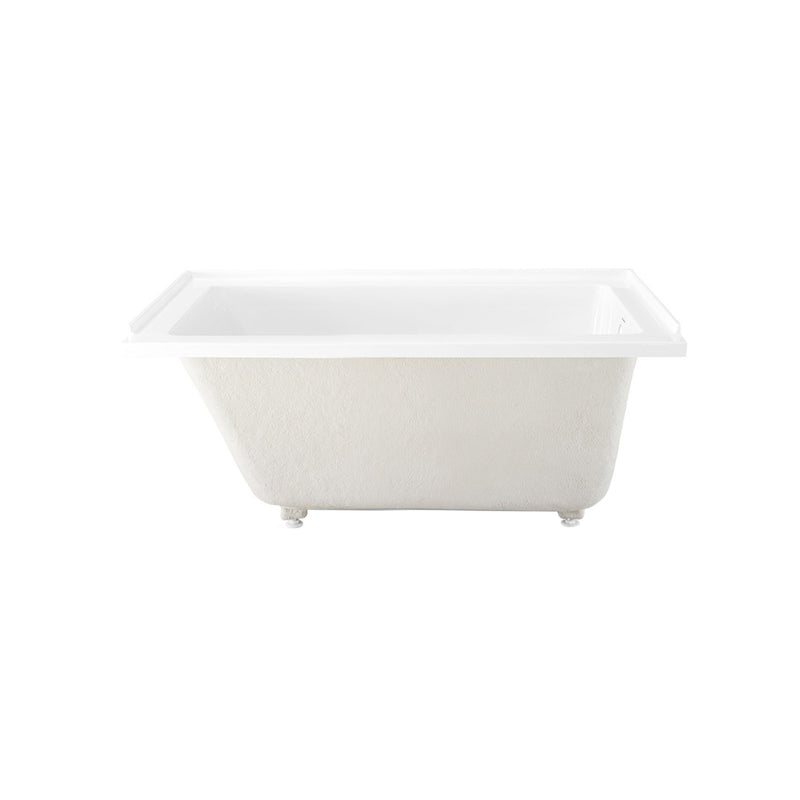 Voltaire 54" x 30" Acrylic Glossy White, Alcove, Integral Right-Hand Drain, Bathtub