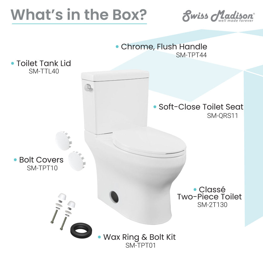 【LALAVIE×DEUXIEMECLASSE】23070510001330 Classe Two-Piece Elongated Left Side Flush Handle Toilet 1.28 gpf
