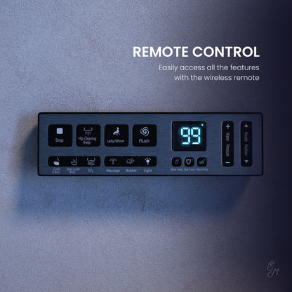 Concorde One Piece Smart Toilet 1.28 GPF in Matte Black with Heated Bidet, Air Drying, Night Light, Foot Sensor