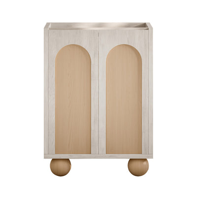 Plaisir II 24" Freestanding Bathroom Vanity Cabinet without Top in White Oak