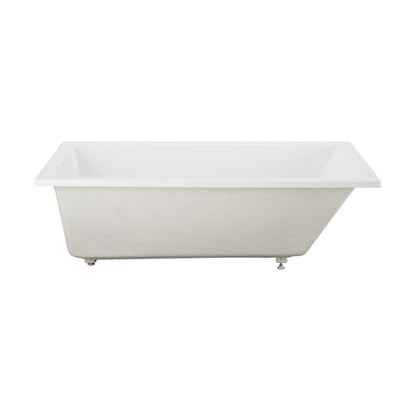 Voltaire 72 x 36 Reversible Drain Soaking Drop-in Bathtub in Glossy White with Integrated Overflow, Drain Included