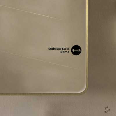 Pierre 20 x 30 Rectangle Recessed/Wall Mount Medicine Cabinet with Mirror in Brushed Gold