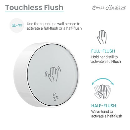 Touchless retrofit kit in white, electric sensor flush accessory for toilets.