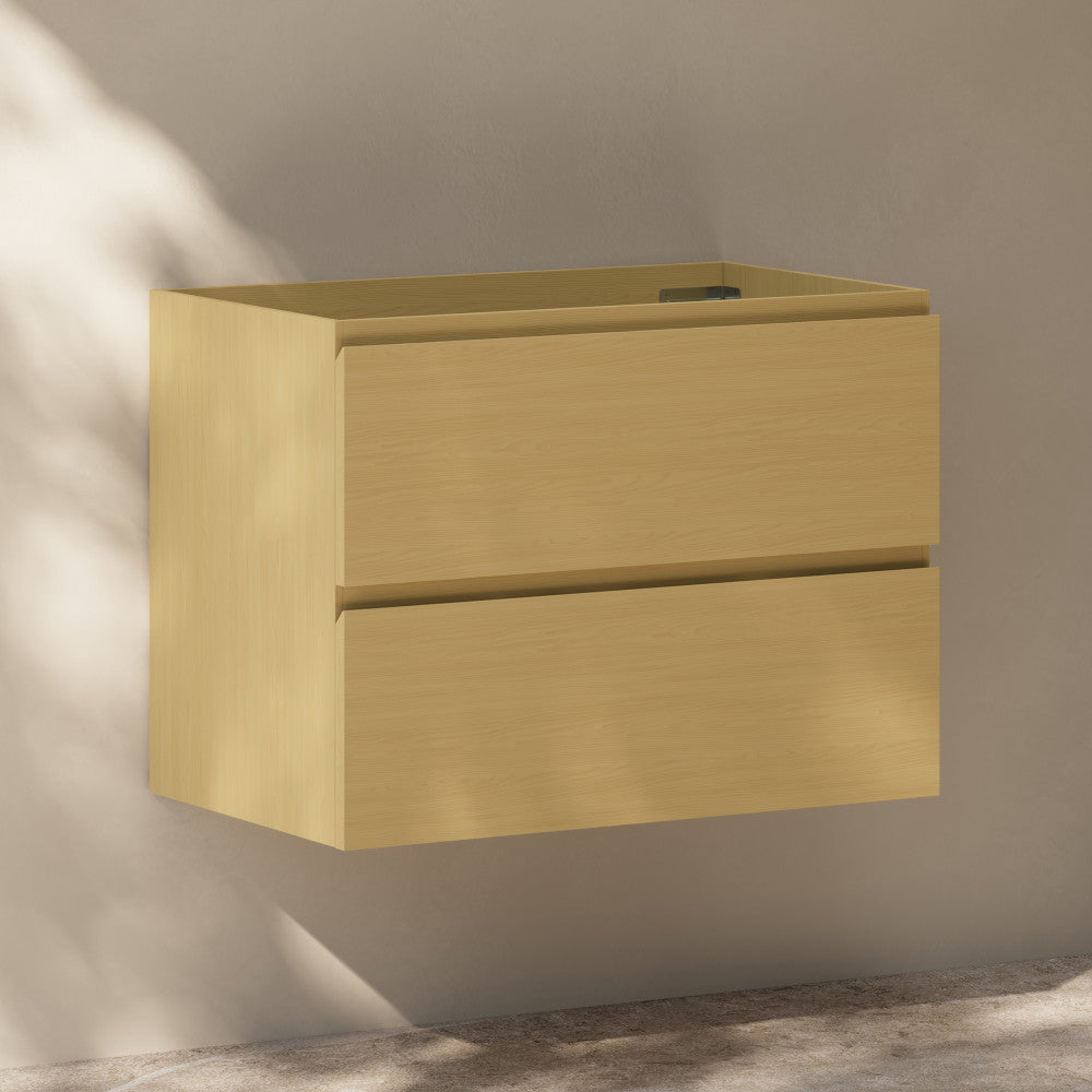 Liberte 30" Wall-Mounted Bathroom Vanity Cabinet without Top in Natural Oak
