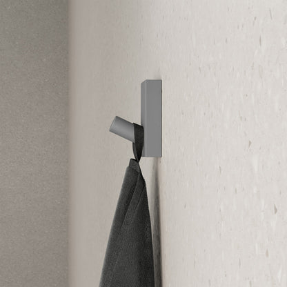 Monaco Concrete Bathroom Robe Hook in Gray