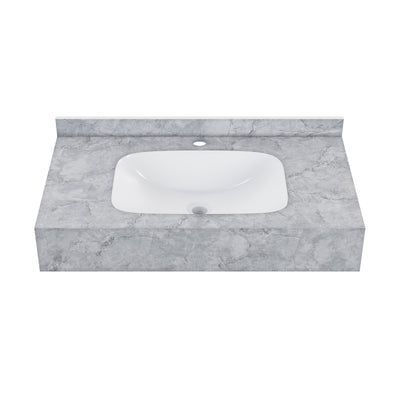 Avancer 36'' Wall Mount Sink In Storm Gray