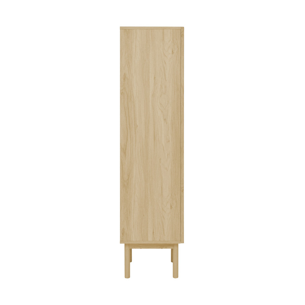 Classe 15.5 x 15 x 60 Freestanding Linen Cabinet in Natural Oak