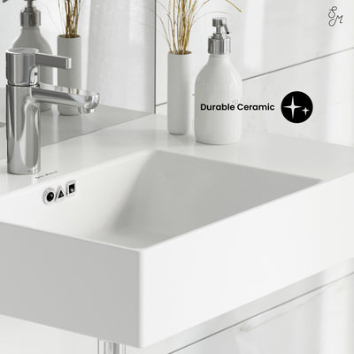 St. Tropez 24 x 18 Ceramic Wall Hung Sink with Left Side Faucet Mount