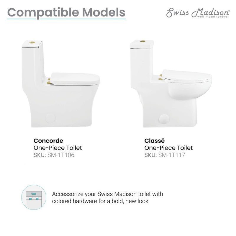 Toilet Hardware Brushed Gold (SM-1T106)