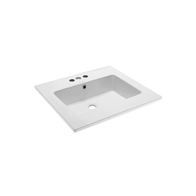 Voltaire 25 Vanity Top Sink with 3 Centerset Faucet Holes