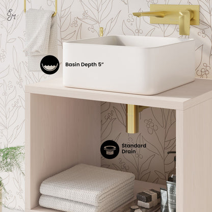 Concorde 24'' Wall-Hung Vanity In White Oak