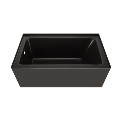 Voltaire 54 x 30 Skirted Left Drain Soaking Apron Bathtub in Glossy Black