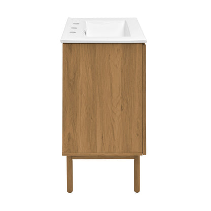 Classe 24" Freestanding Bathroom Vanity in Golden Oak with 3-Hole Centerset Sink Top