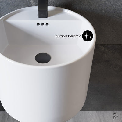 Monaco 18" Round Wall-Mount Bathroom Sink