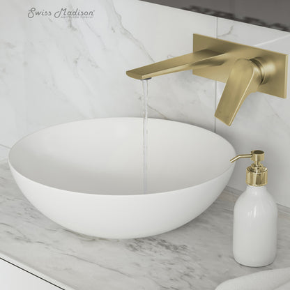Monaco Single-Handle, Wall-Mount, Bathroom Faucet in Brushed Gold