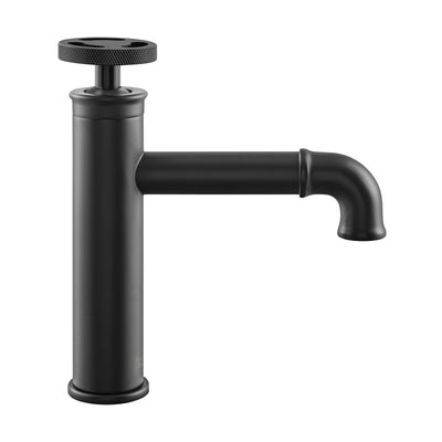 Avallon Single Hole, Single-Handle Wheel, Bathroom Faucet in Matte Black