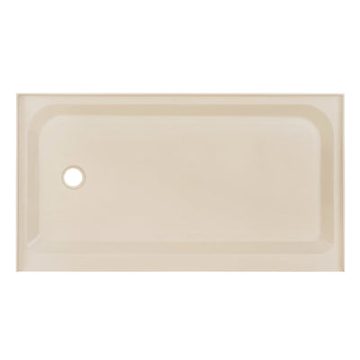 Voltaire 60" x 36" Single-Threshold, Left-Hand Drain, Shower Base in Biscuit