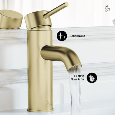 Ivy Single Hole, Single-Handle, Bathroom Faucet in Brushed Gold