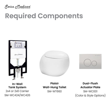 Plaisir Wall-Hung Elongated Toilet Bowl