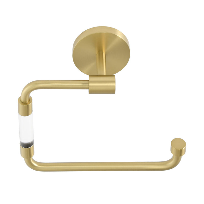 Verre Acrylic Toilet Paper Holder in Brushed Gold