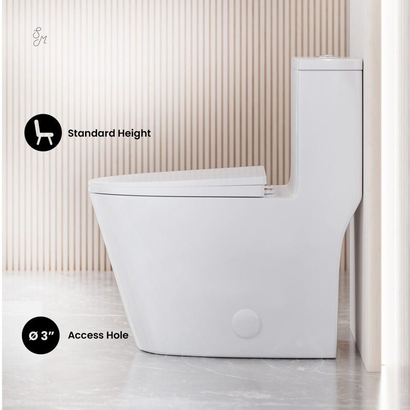 Dreux One Piece Elongated Dual Flush Toilet with 0.95/1.26 GPF