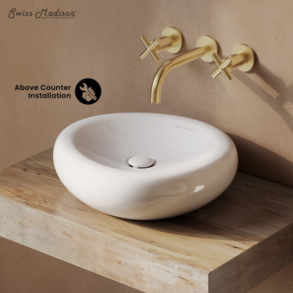 Nanterre 16" Round Vessel Sink in Glossy White