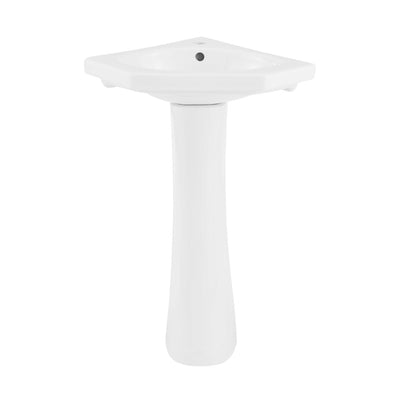 St.Tropez Corner Two-Piece Pedestal Sink