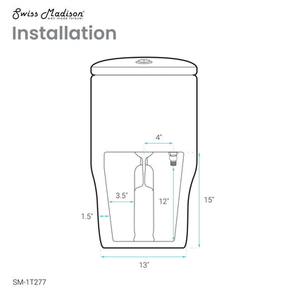 Sublime II One-Piece 10" Rough-in 1.1/1.6 GPF Dual Top Flush Round Compact Toilet in Glossy White (6 - Pack)