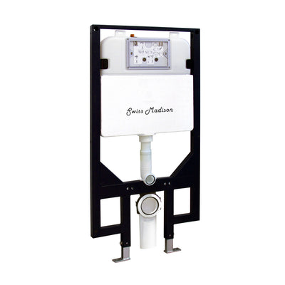 Ivy Wall-Hung Toilet Bundle 0.8/1.6 GPF Dual Flush in Glossy White with Flush Plate