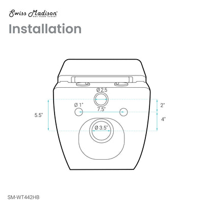 Concorde Wall hung Toilet Bowl, Black Hardware