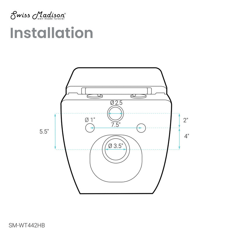 Concorde Wall hung Toilet Bowl, Black Hardware