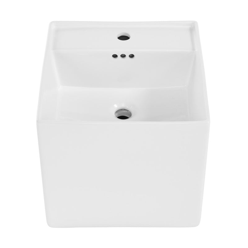 Pur 16.5" Square Wall-Mount Bathroom Sink