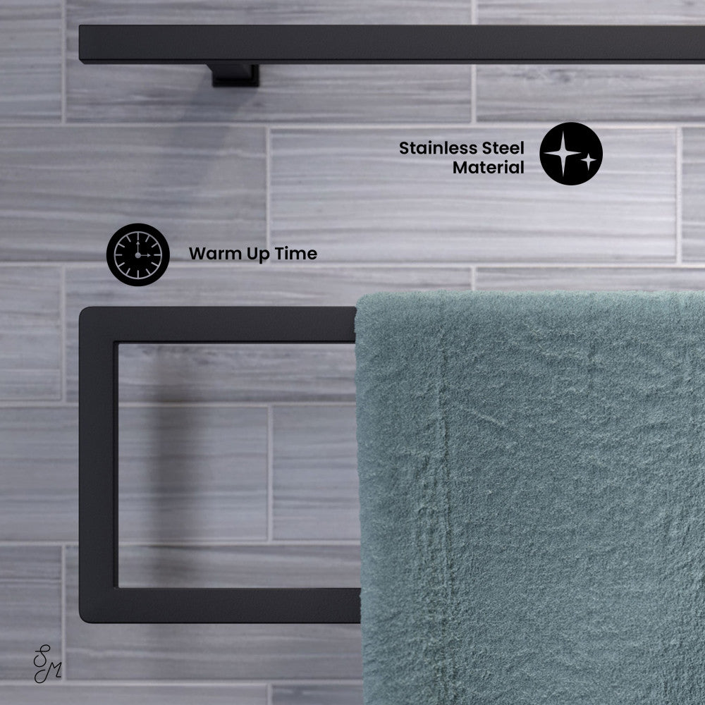 Voltaire 5-Bar Electric Towel Warmer in Matte Black