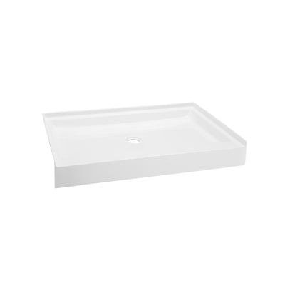 Voltaire 42" x 36" Acrylic White, Single-Threshold, Center Drain, Shower Base