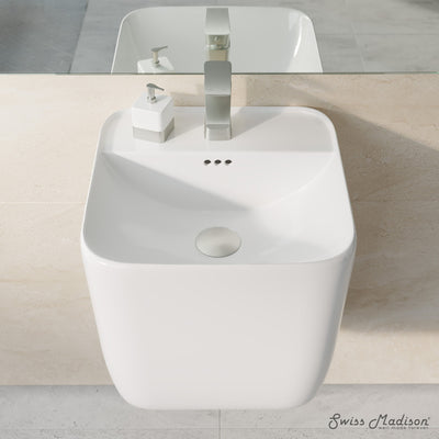 Carre 17.5" Wall-Mount Bathroom Sink