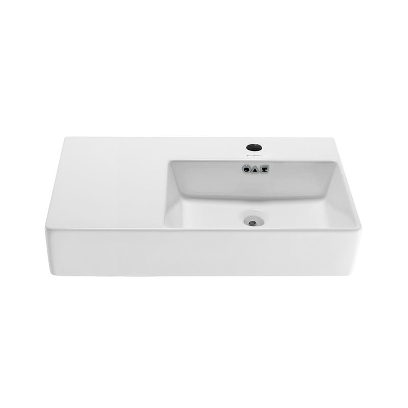 St. Tropez 30" Rectangle Wall-Mounted Sink with Right Side Faucet Mount