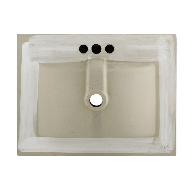 24" Ceramic Vanity Top with Three Faucet Holes in Matte Black