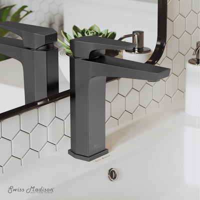 Voltaire Single Hole, Single-Handle, Bathroom Faucet in Gunmetal Grey