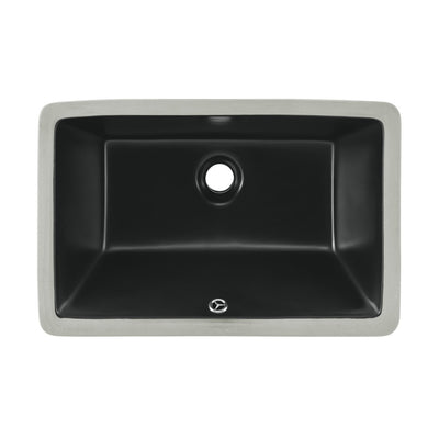 Voltaire 21" Rectangle Undermount Bathroom Sink in Matte Black