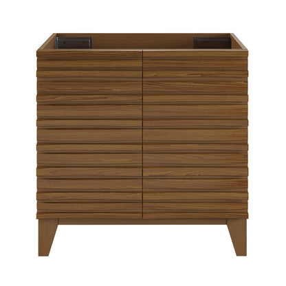 Cascade 30" Freestanding Bathroom Vanity Cabinet without Top in Brown Oak