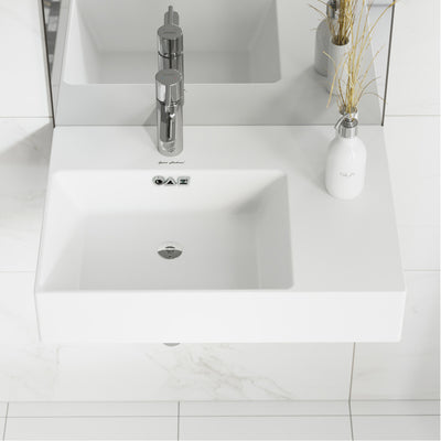 St. Tropez 24 x 18 Ceramic Wall Hung Sink with Left Side Faucet Mount