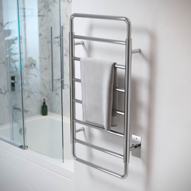 Ivy 8-Bar Electric Towel Warmer in Chrome